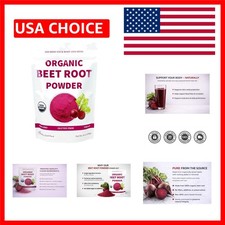 Organic Beet Root Powder 1 LB - Natural Energy Booster, Detox Heart Health