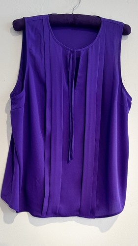 J.Crew Purple Pleated Tie Front Top / Size XL without tags