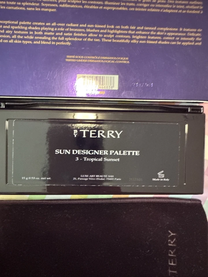 От Terry Sun дизайнерская палитра Summer издание 3 тропический закат 0,53 унций новый в коробке - Изображение 2 из 3
