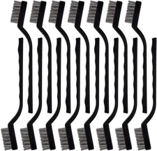 15 Pcs Mini Stainless Steel Wire Brush Set for Cleaning Welding Slag Rust, Wire