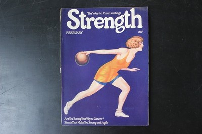 Vintage Strength Magazine February Woman Athlete Physical Culture 25c
