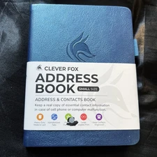 Address Book Clever Fox (Small Size) Blue