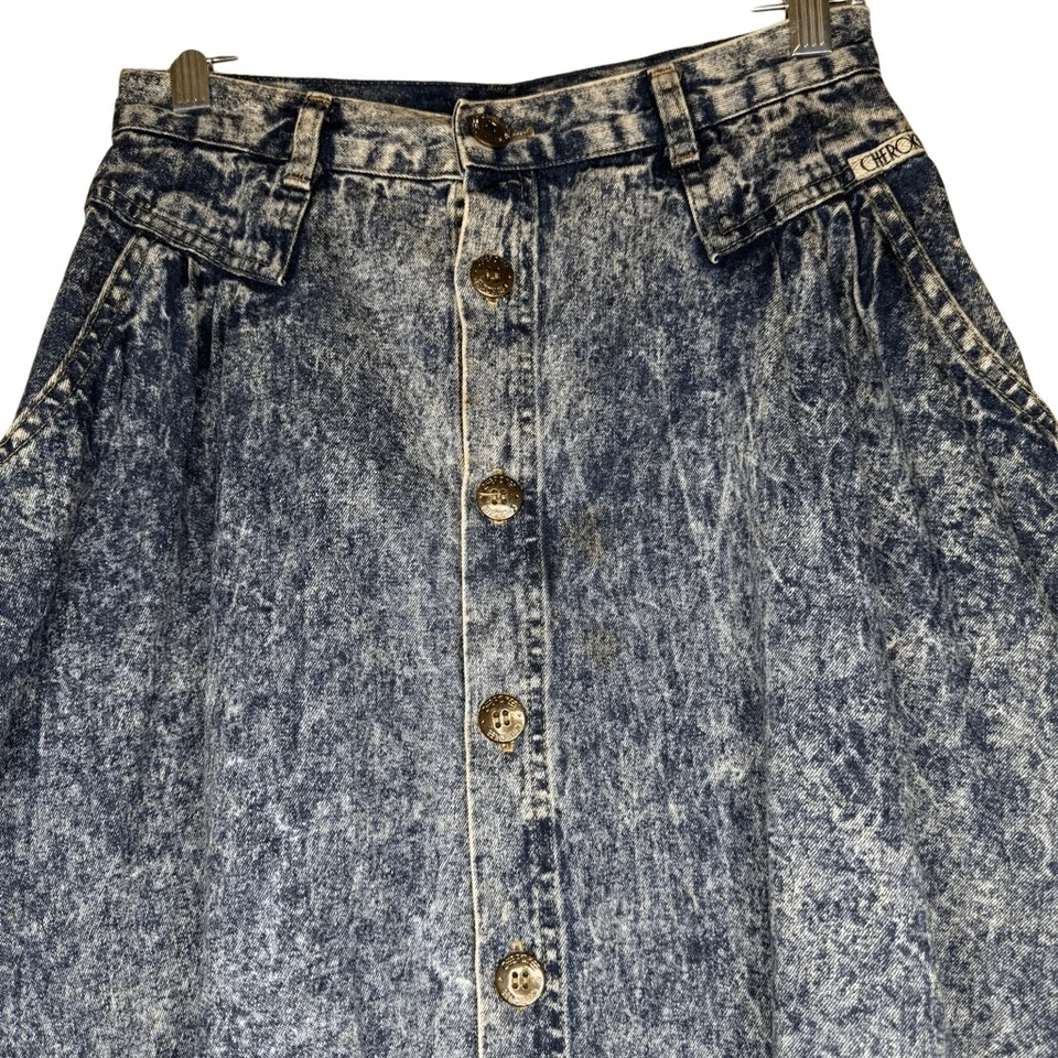 Falda vaquera midi vintage Cherokee lavado ácido talla 6 años 80’s, 90’s Foto 2 de 4