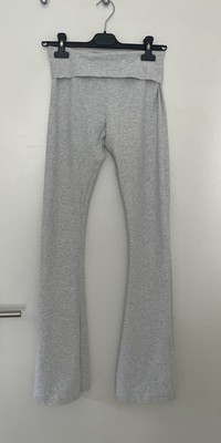 Brandy Melville Schlag Leggings im Yoga Pants Stil Gr. XS Hellgrau Low Rise
