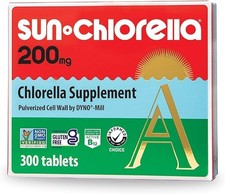 Sun Chlorella Chlorella Supplement 200mg - 300 Tablets Exp: 11/30/2027