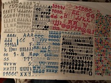 Lot of Scrapbook Stickers Letters and Numbers