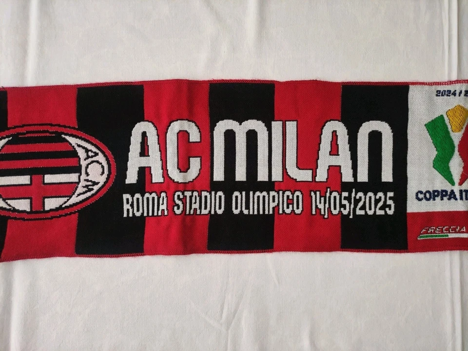 SCIARPA FINALE COPPA ITALIA MILAN VS BOLOGNA 14/5/2025 ULTRAS TIFOSO - Immagine 3 di 4