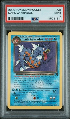 2000 POKEMON ROCKET #25 DARK GYARADOS PSA 9
