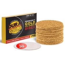 40 Grit 2 Gold Hook Loop Sanding Discs Da Sanders - Box Of 20 Sandpaper