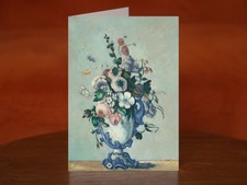 Flowers in a Rococo Vase by Paul Cézanne (ca. 1876) - A5 Art Print Greeting Card