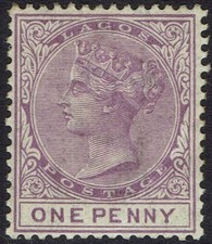 LAGOS 1882 QV 1D WMK CROWN CA