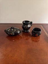 Vintage Child Redware China w/Apple Design Japan Gc2