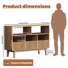 Classic Vinyl Record Player Stand w/ Drawer 48*16*33in Turntable Storage Cabinet