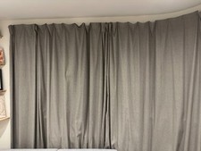 Silver Thermal Polyester Blackout Curtain Width 229 x Drop 229 cm Pencil Pleat