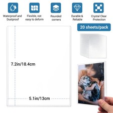 20-100PCS Rigid 5x7 inch Sleeves for Photo Card Postcard Hard Protector