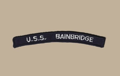 US Navy CGN-25 USS Bainbridge Guided Missile Cruiser UIM Rocker Tab (01)