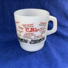 Vintage Anchor Hocking Fire King Milk Glass Coffee Mug CB’er Radio Trucker 1970s
