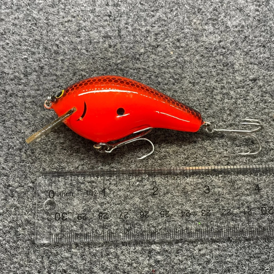 Bagley's Balsa B3, BB3 All Brass Vintage Crankbait 0FO Black Fire Orange BB3-0FO - Image 2 of 4