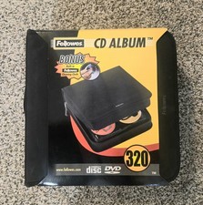 Fellowes 320 CD/DVD Black Canvas Organizer Storage Album New