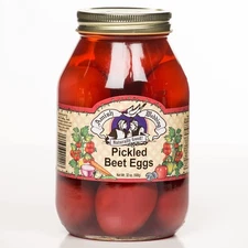 Amish Wedding Pickled Beet Eggs Ready to Eat Amish Recipe USA Made 32 Oz Jar
