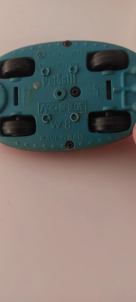 3 MODELLINI POLISTIL  POLITOYS WALT DISNEY 1:43. Paperone, Archimede e Topolino - Immagine 4 di 4