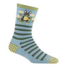 Darn Tough 6037 Bunny Blue Women's Animal Haus Crew Lightweight Lifestyle Socks