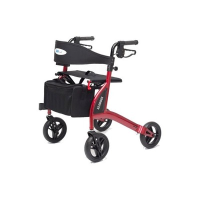 Leichtgewicht-Rollator LEXAmed Aladdin Rot   60 cm Sitzhöhe, nur 5,6 kg