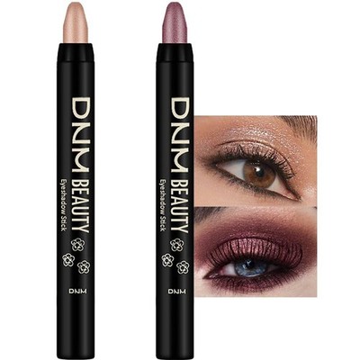 evpct 2Pcs Cream Eyeshadow Sticks Set for Eyes Waterproof, Sand Shimmer & Orc...