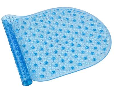 #ad #ad Non Slip PVC Bath Mat for Tub Shower with Suction Cups Oval Clear Blue 27quot; x 15quot; $11.99