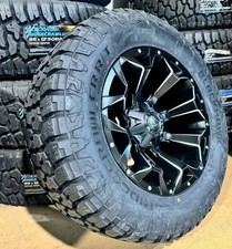 20x10 Fuel D546 Assault Black Wheels 35 Rt Tires 6x5.5 Chevy Silverado 1500