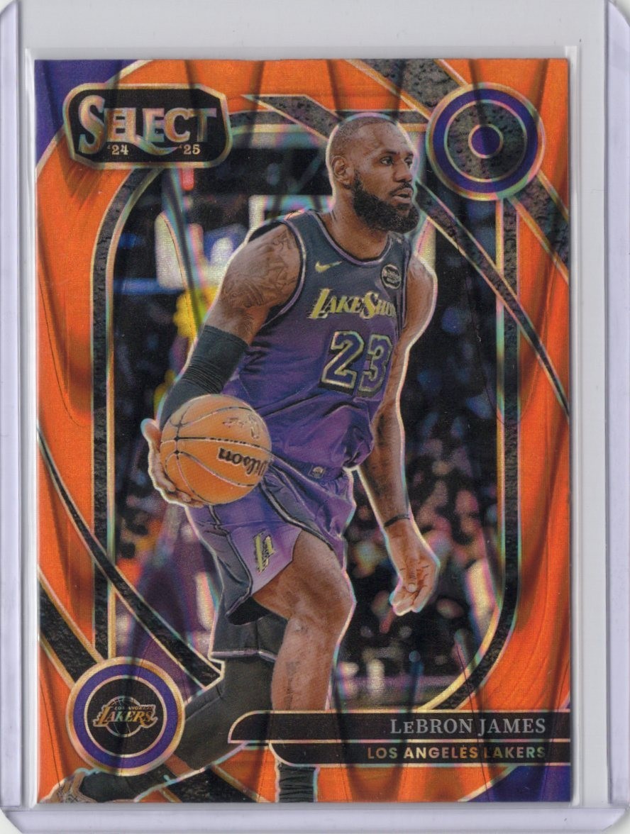 LEBRON JAMES 2024-25 Panini Select Courtside ORANGE TECTONIC Prizm #241 LAKERS