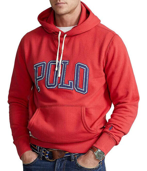 Polo Ralph Lauren Men's SZ M Red Cotton Blend Fleece Polo Ralph Lauren Men's SZ M Red Cotton Blend Fleece