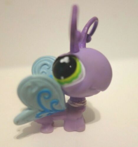 Littlest Pet Shop Pet Purple Butterfly #478 Clover Green Eyes LPS - Imagen 4 de 6