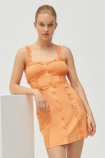 Urban Outfitters Luxe Dreams Dress XS Women Casual Button Front Short NEW 21291