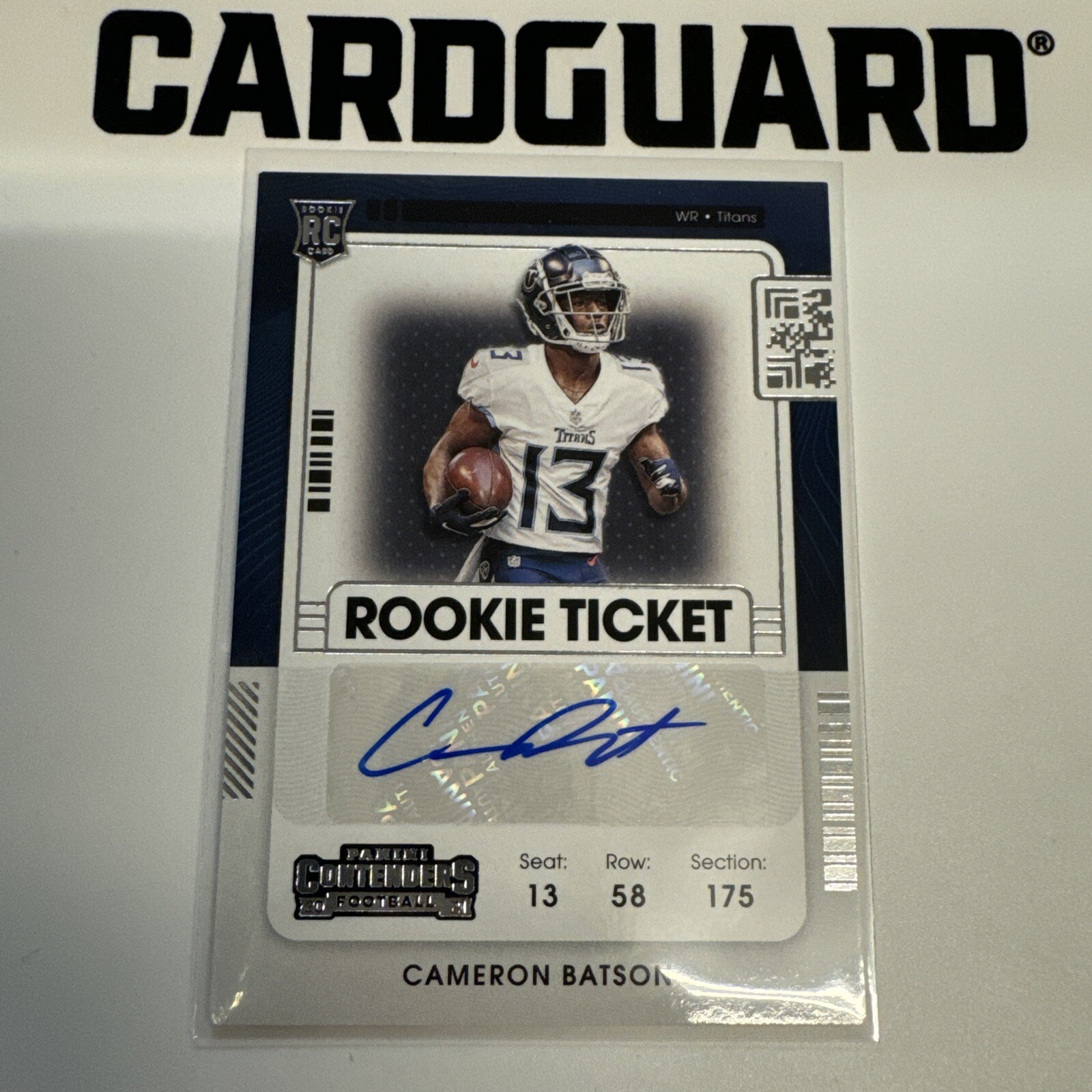 2021 Panini Contenders - Rookie Ticket #278 Cameron Batson (AU, RC) Titans Auto