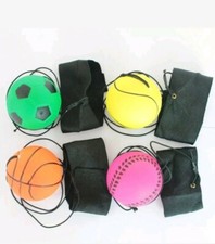12 pc Wrist Bounce Ball With Elastic String Return Ball Wrists Finger Training