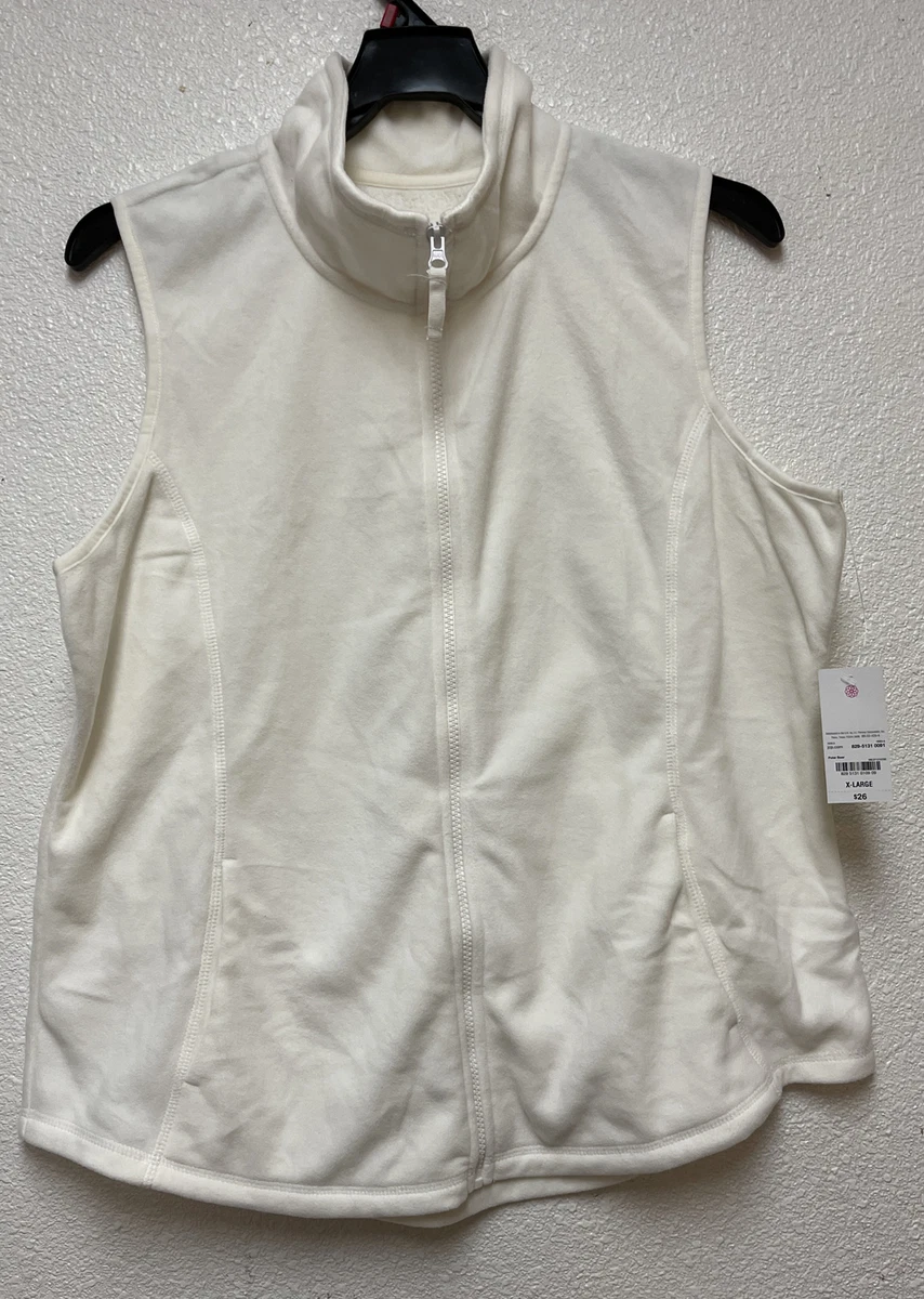 Made for Life women’s Vest Cream Fleece Fitted Warm Lightweight Sz XL