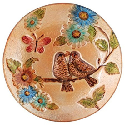 Kate McRostie Orange Love Bird Whistler's Garden Floral Butterfly Art Plate 11''