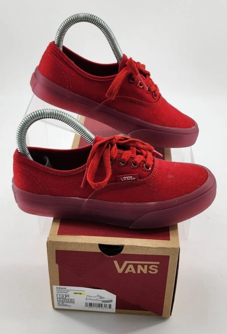 Vans authentic skate clearance shoe red monochrome