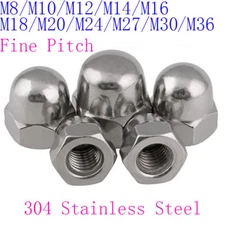 M8 M10 to M36 Fine Pitch Hexagon Cap Nuts Hex Acorn Nut 304 Stainless Steel 1PCS
