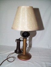 Early 1900's Kellogg Candle Stick Telephone Light ~ This Antique Displays Well !