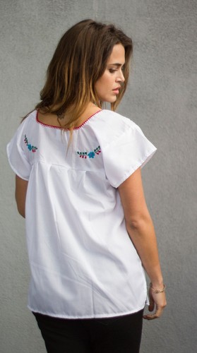 Mexican Blouse Assorted Colors Hippie Peasant Embroidered Top S, M, L, XL, 2X, 3 - Picture 28 of 52