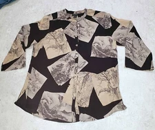 Citron Santa Monica silk top Kimono sleeve  size L / XL