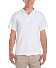 NAUTICA NWT Short Sleeve Performance Polo Top Shirt 100 Polyester White Size M