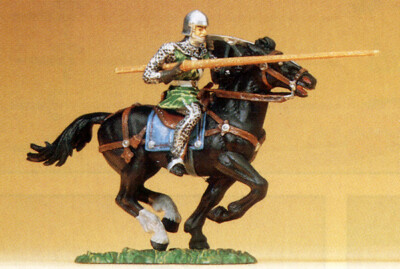 Preiser Elastolin 50943 Norman with Lance - original mint in box painted 70mm