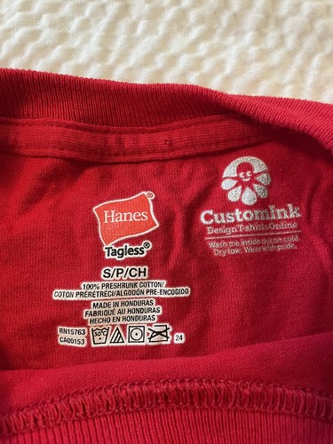 WASHINGTON CAPITALS Hanes RED NHL ice HOCKEY SHIRT size SMALL - Picture 2 of 5