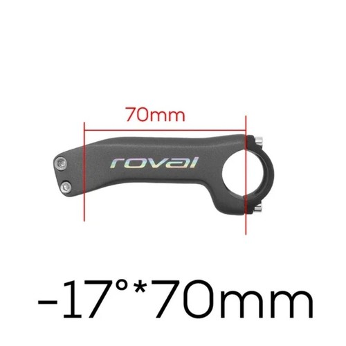 Full Carbon + Aluminum Cap Road Mountain Bike Handlebar Stem Angle -6/-17 Degree - Picture 32 of 38
