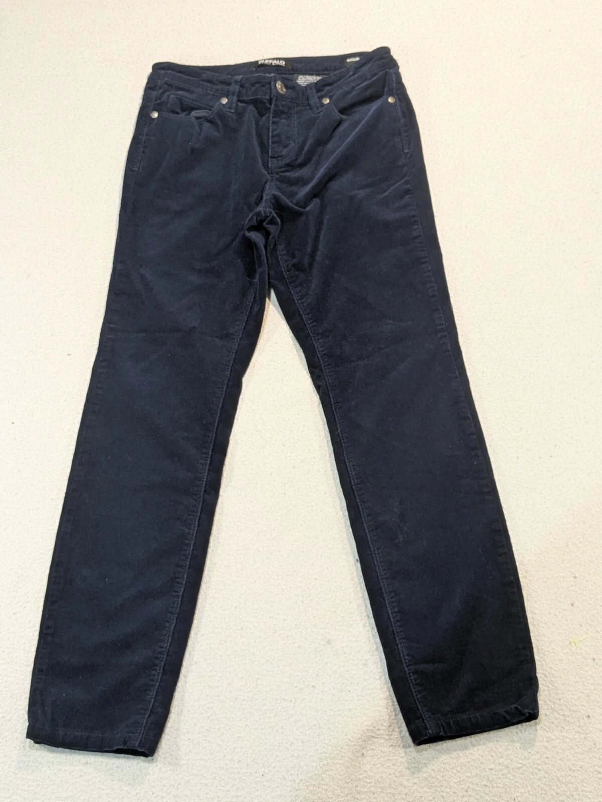 Buffalo David Bitton velours côtelé Supreme taille moyenne skinny stretch bleu taille 4 27x27