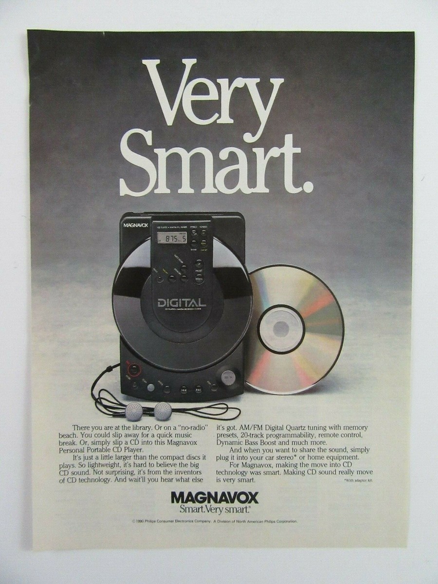 1990 MAGANAVOX Personal Portable CD Player Phillips