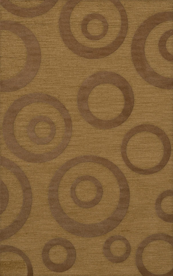 Yellow Transitional Bubbles Rings Area Rug Circles DV5 - Image 2 of 2